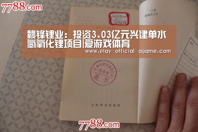赣锋锂业:投资3.03亿元兴建单水氢氧化锂项目|爱游戏体育(图1) 爱游戏体育App下载